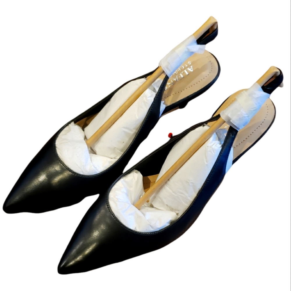 Alfani Pointed Toe Slingback Pumps Black - Size 8.